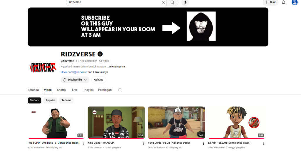 channel youtube ridzverse